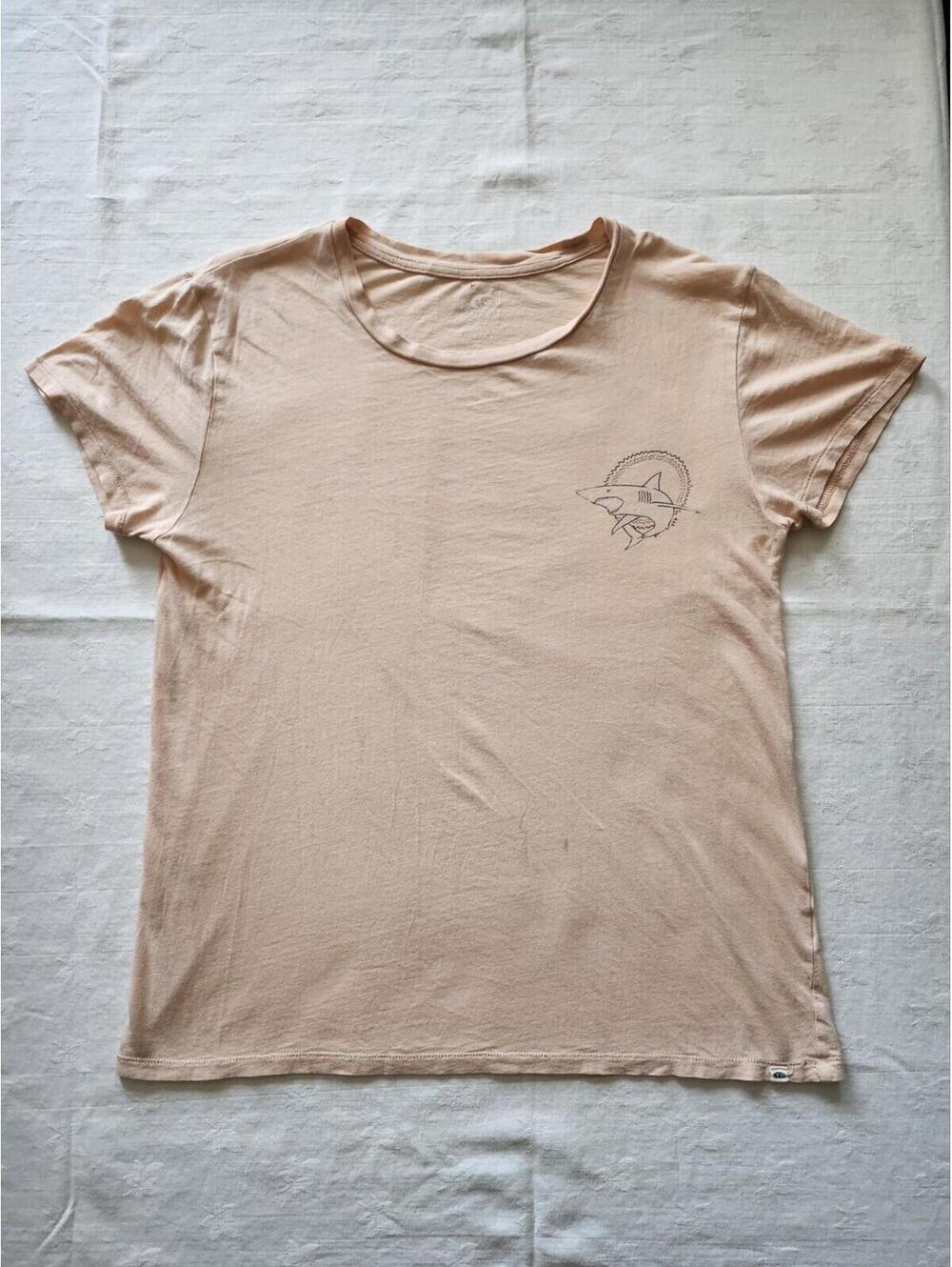 Vintage Rip Curl T Shirt Light Pink Shark Logo Mens Size XS